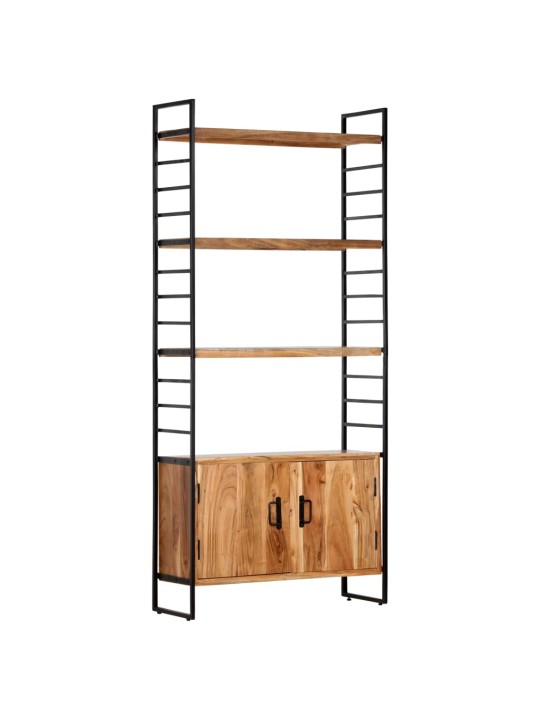 4patrová knihovna 80 x 30 x 180 cm masivní akáciové dřevo