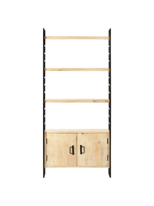 4patrová knihovna 80 x 30 x 180 cm masivní mangovníkové dřevo