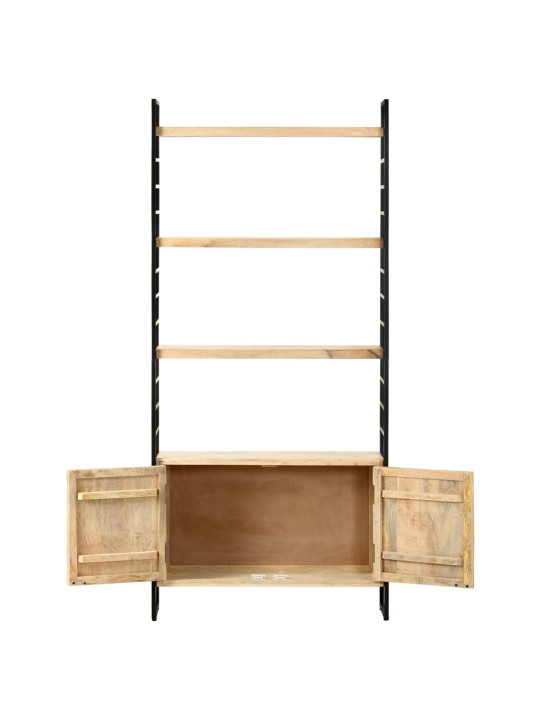 4patrová knihovna 80 x 30 x 180 cm masivní mangovníkové dřevo