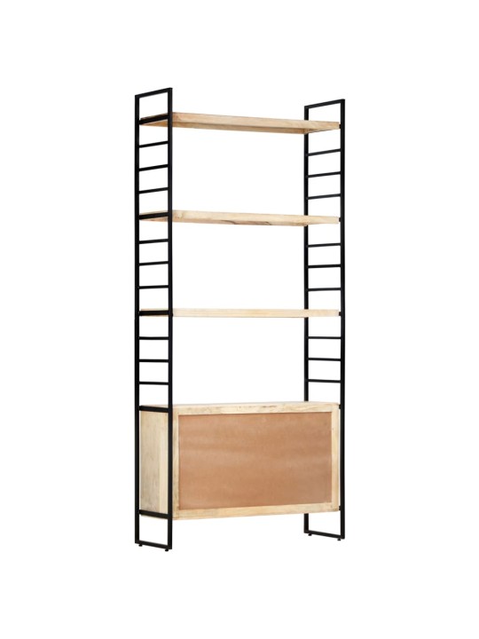 4patrová knihovna 80 x 30 x 180 cm masivní mangovníkové dřevo