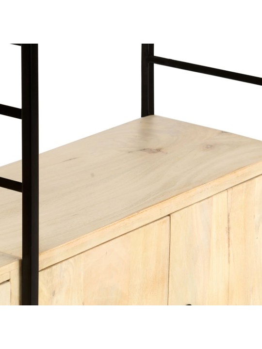 4patrová knihovna 80 x 30 x 180 cm masivní mangovníkové dřevo