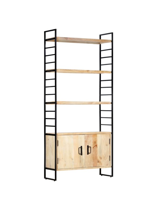 4patrová knihovna 80 x 30 x 180 cm masivní mangovníkové dřevo