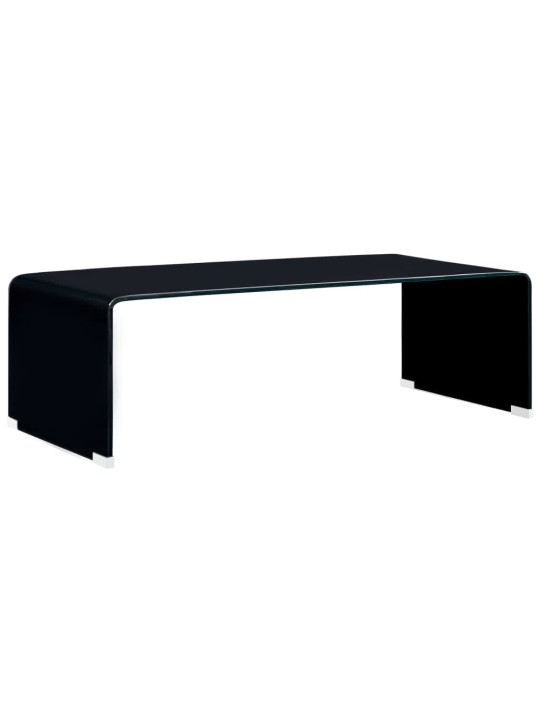 Konferenční stolek černý 98 x 45 x 31 cm tvrzené sklo