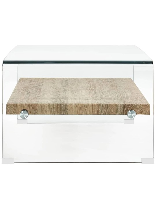 Konferenční stolek čirý 98 x 45 x 31 cm tvrzené sklo