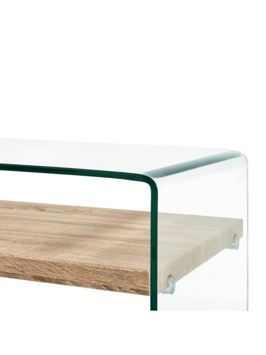 Konferenční stolek čirý 98 x 45 x 31 cm tvrzené sklo