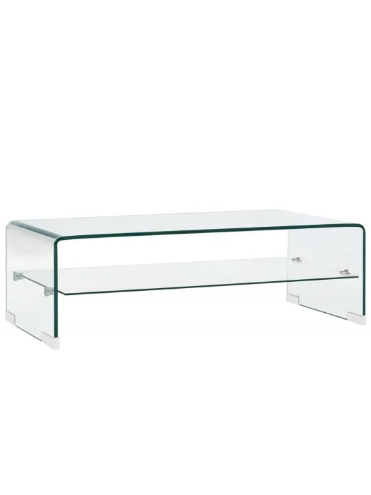 Konferenční stolek čirý 98 x 45 x 31 cm tvrzené sklo