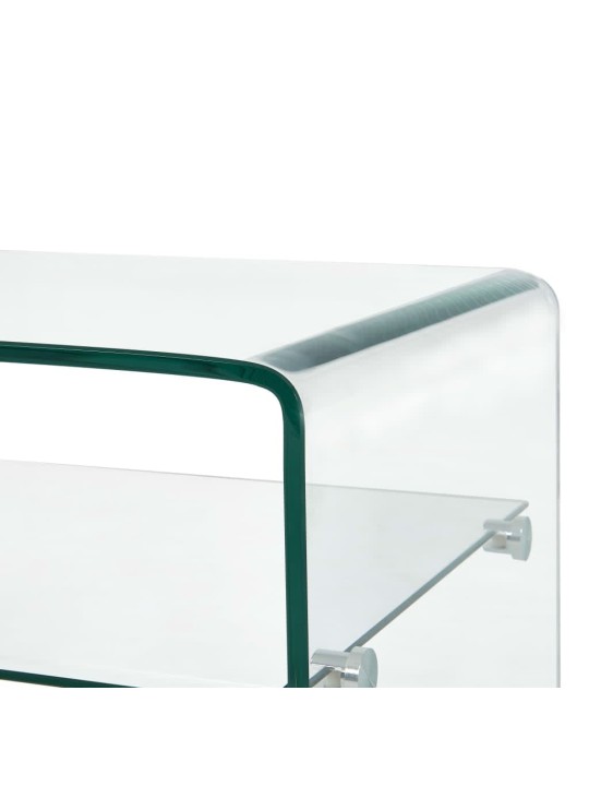 Konferenční stolek čirý 98 x 45 x 31 cm tvrzené sklo