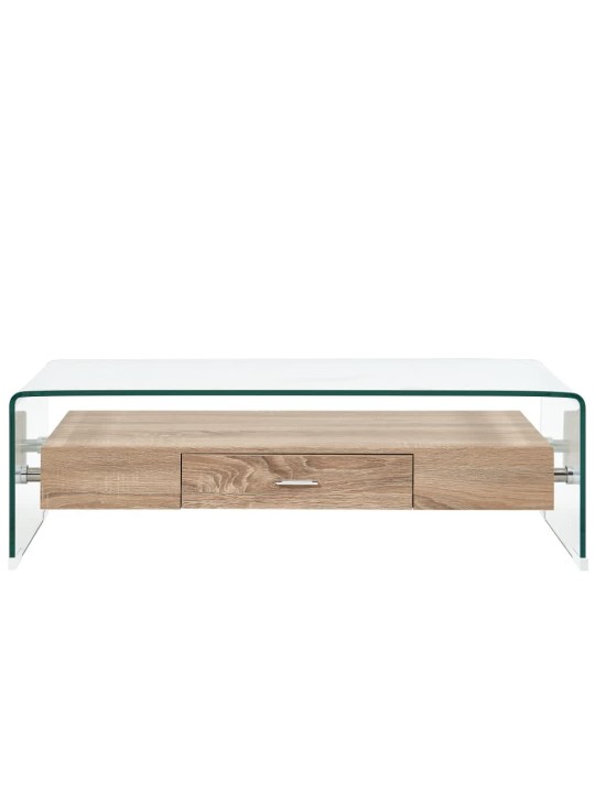 Konferenční stolek čirý 98 x 45 x 31 cm tvrzené sklo