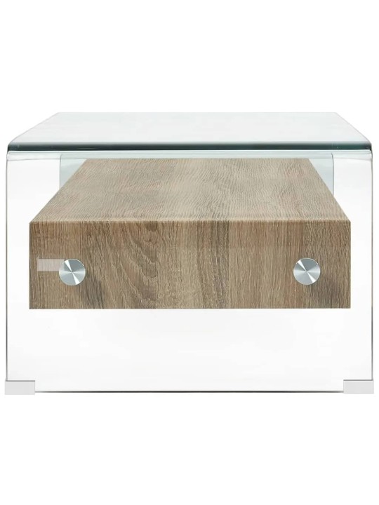 Konferenční stolek čirý 98 x 45 x 31 cm tvrzené sklo