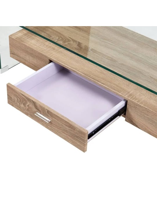 Konferenční stolek čirý 98 x 45 x 31 cm tvrzené sklo
