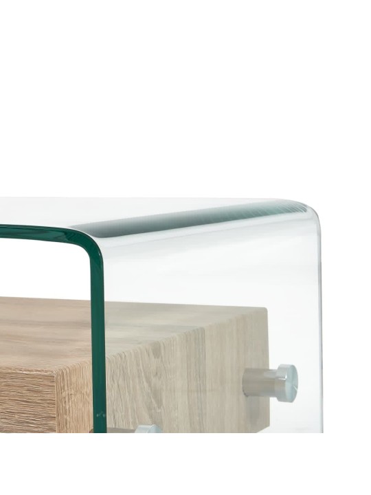 Konferenční stolek čirý 98 x 45 x 31 cm tvrzené sklo