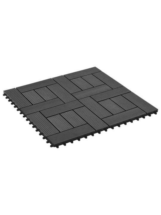 22 ks terasové dlaždice 30 x 30 cm 2 m² WPC černé