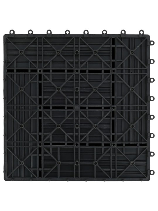 22 ks terasové dlaždice 30 x 30 cm 2 m² WPC černé