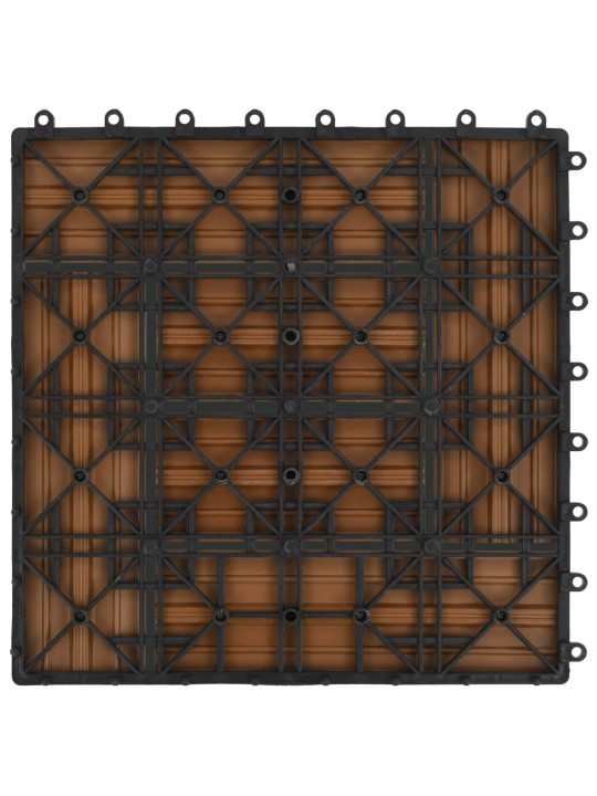 22 ks terasové dlaždice 30 x 30 cm 2 m² WPC barva teak