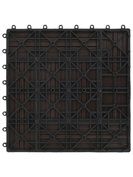 22 ks terasové dlaždice 30 x 30 cm 2 m² WPC tmavě hnědé