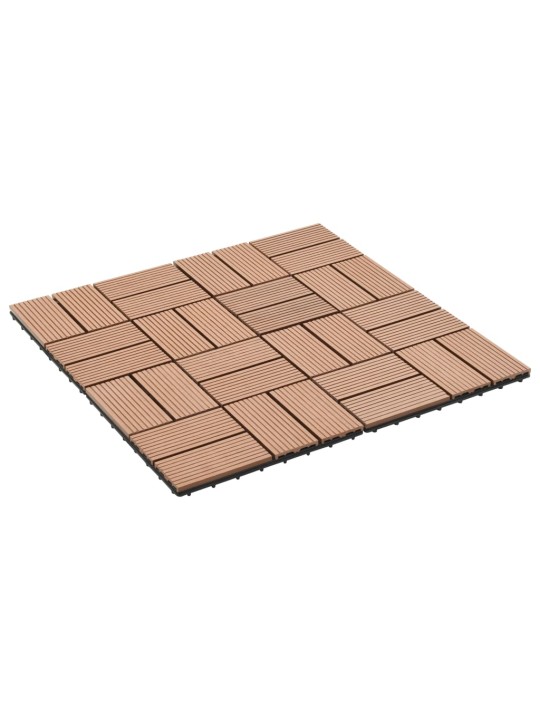 22 ks terasové dlaždice 30 x 30 cm 2 m² WPC hnědé