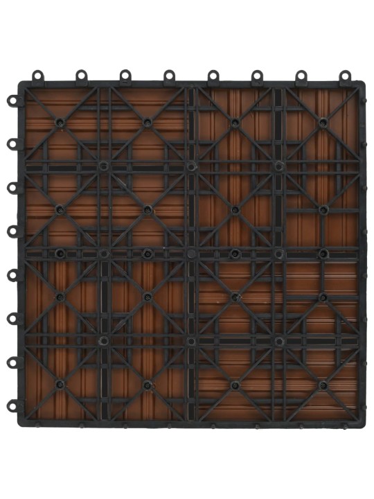 22 ks terasové dlaždice 30 x 30 cm 2 m² WPC hnědé