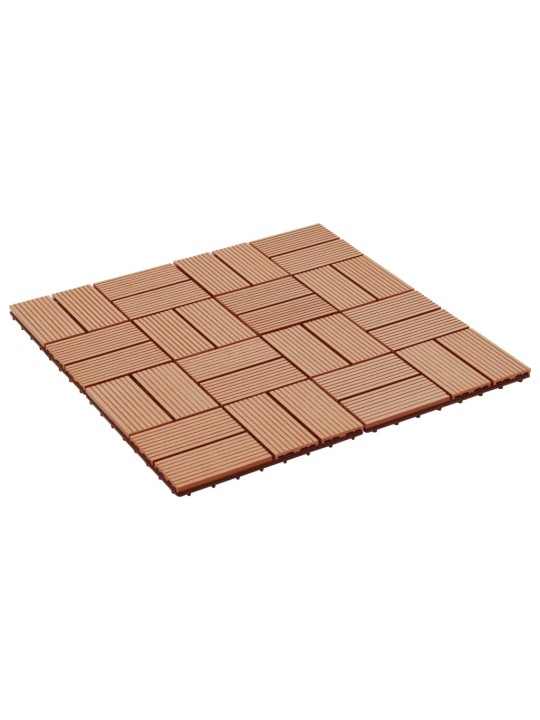 22 ks terasové dlaždice 30 x 30 cm 2 m² WPC teakový odstín