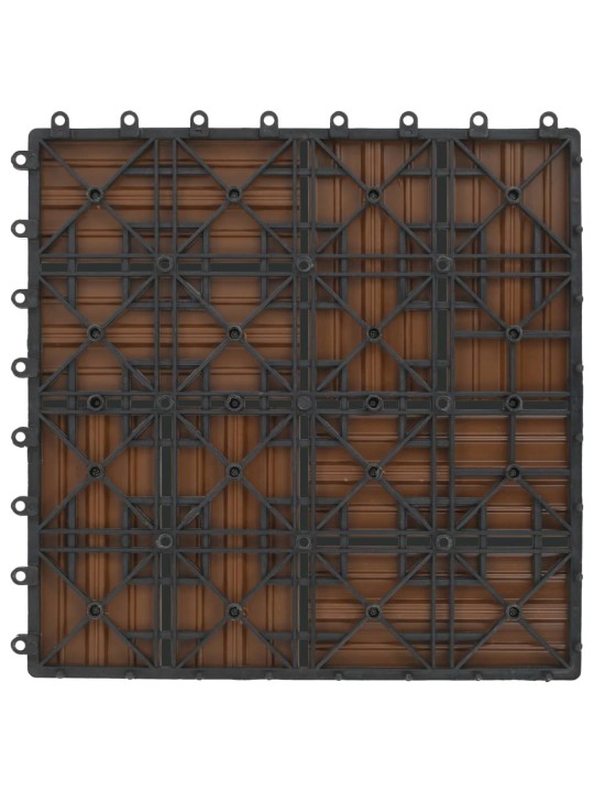 22 ks terasové dlaždice 30 x 30 cm 2 m² WPC teakový odstín