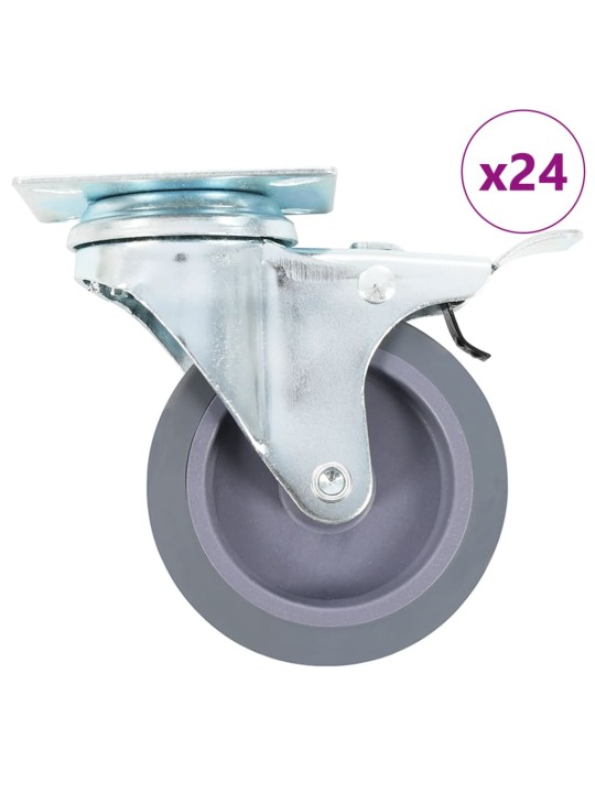 24 ks otočná kolečka 75 mm