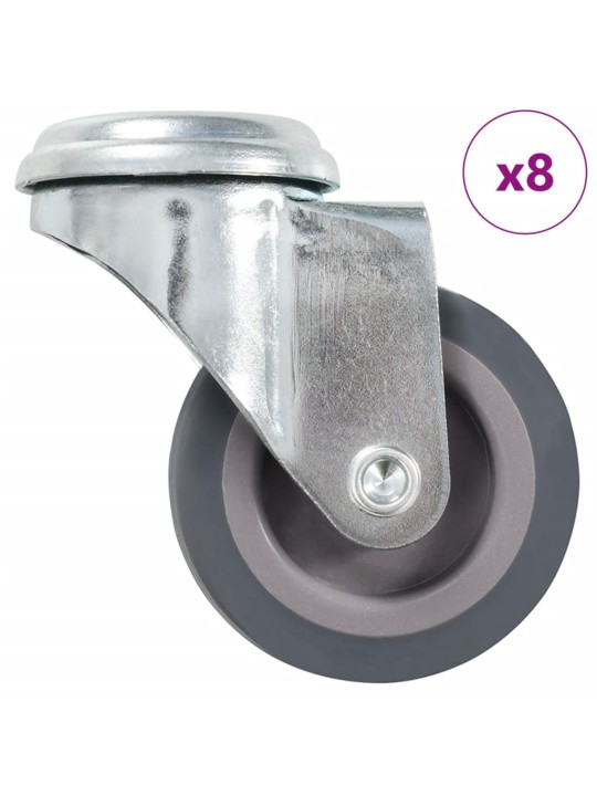 8 ks otočná kolečka s otvorem pro šroub 50 mm
