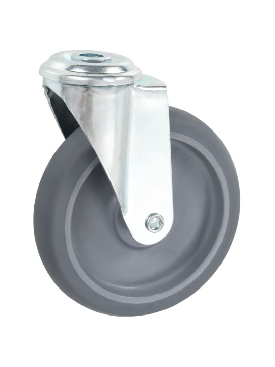 8 ks otočná kolečka s otvorem pro šroub 125 mm
