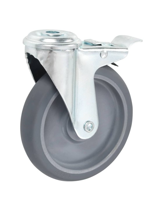 24 ks otočná kolečka s otvorem pro šroub 125 mm
