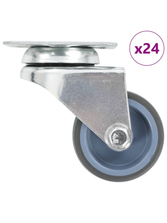 24 ks dvojitá otočná kolečka 50 mm
