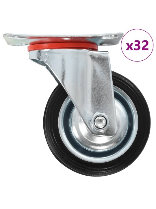 32 ks otočná kolečka 75 mm
