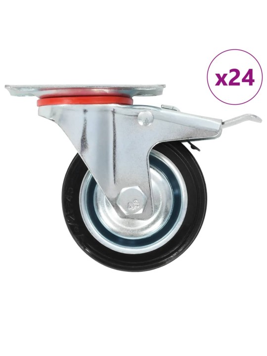 24 ks otočná kolečka 75 mm