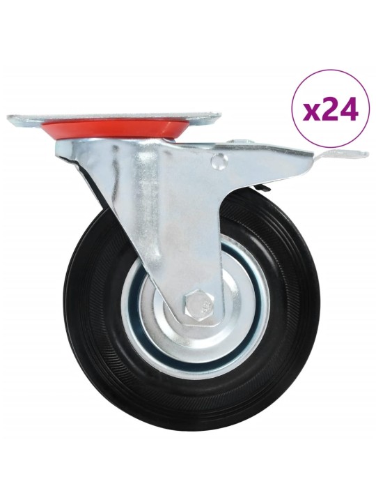24 ks otočná kolečka 125 mm