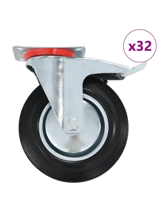 32 ks otočná kolečka 200 mm