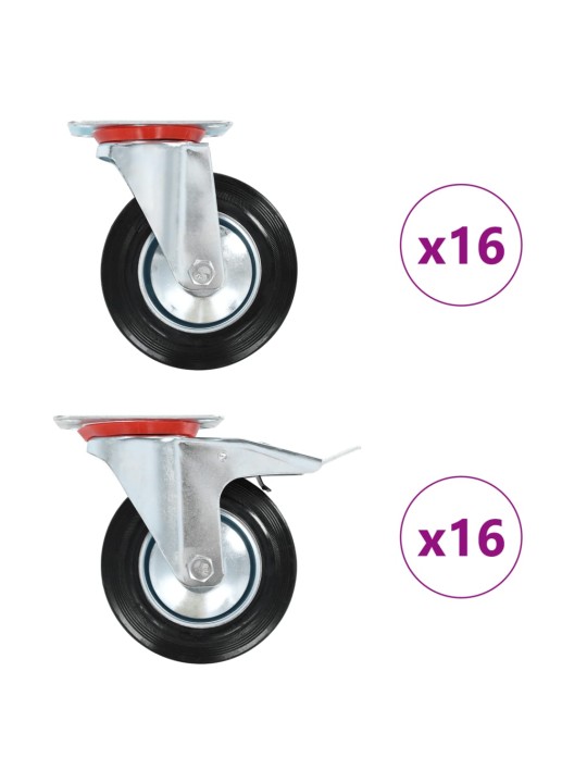 32 ks otočná kolečka 160 mm