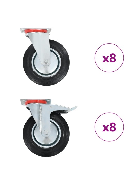 16 ks otočná kolečka 200 mm