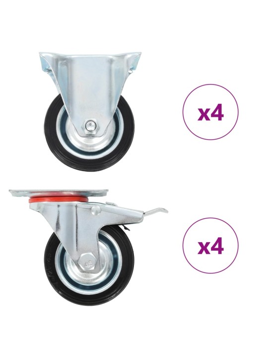 8 ks pojezdová kolečka 75 mm