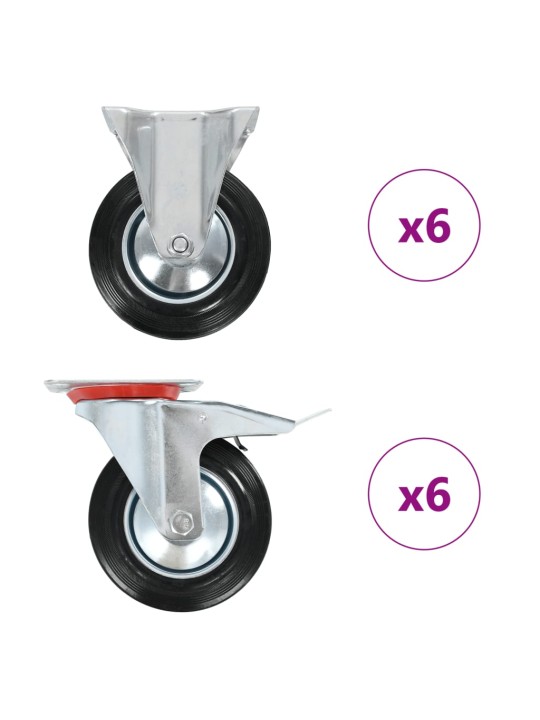 12 ks pojezdová kolečka 160 mm