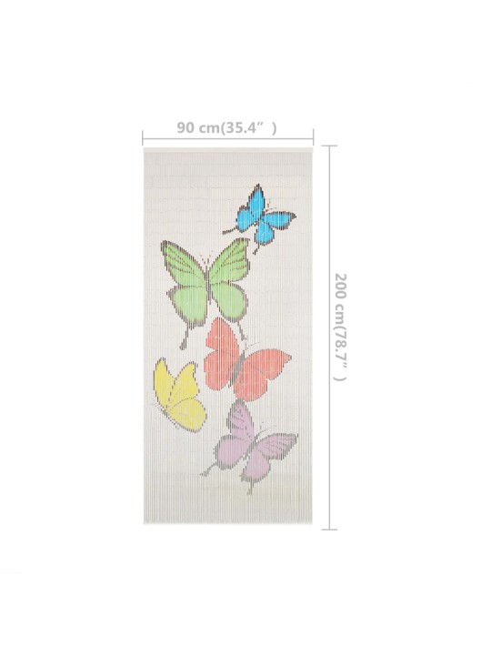 Dveřní závěs proti hmyzu bambus 90 x 200 cm