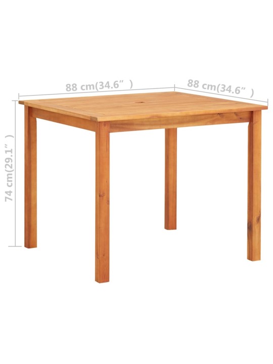 Zahradní stůl 88 x 88 x 74 cm masivní akáciové dřevo