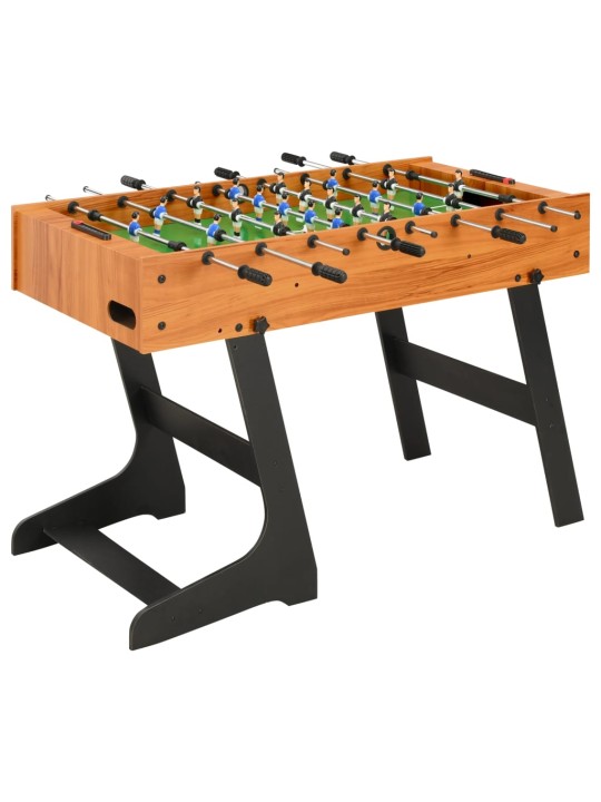 Skládací stolní fotbal 121 x 61 x 80 cm světle hnědý