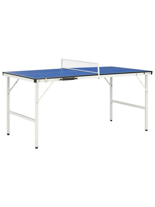 Stůl na stolní tenis se síťkou 152 x 76 x 66 cm modrý
