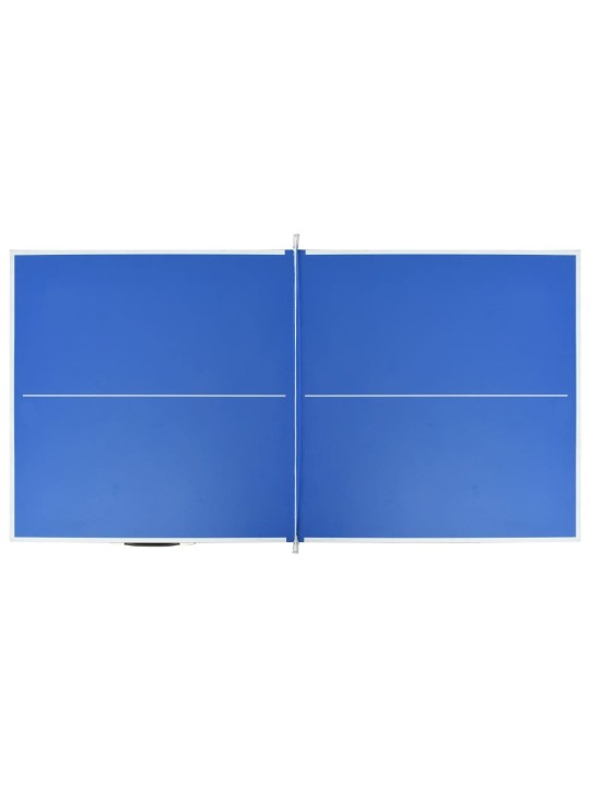 Stůl na stolní tenis se síťkou 152 x 76 x 66 cm modrý