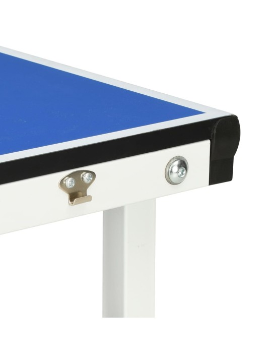 Stůl na stolní tenis se síťkou 152 x 76 x 66 cm modrý