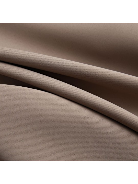 Zatemňovací závěsy s kovovými kroužky 2 ks taupe 140 x 175 cm