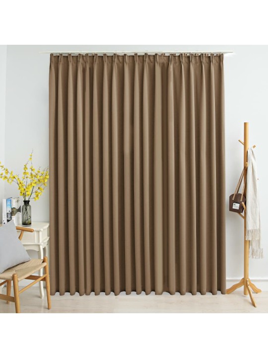 Zatemňovací závěs s háčky taupe 290 x 245 cm
