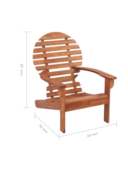 Křeslo Adirondack masivní akáciové dřevo