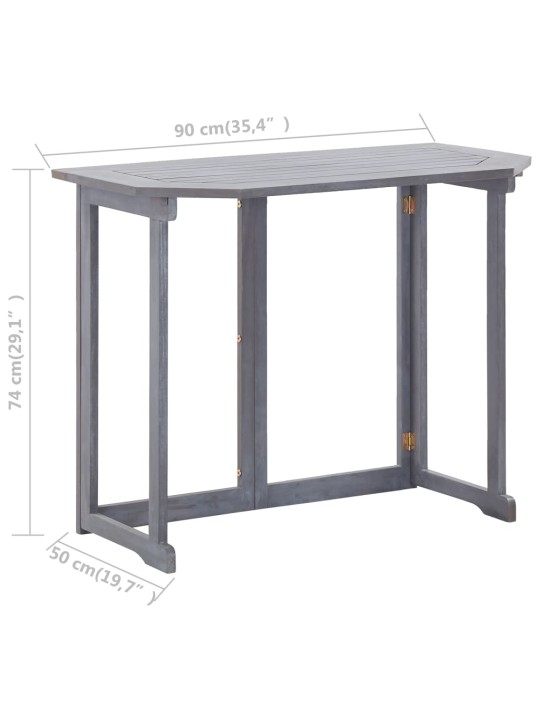 Skládací stůl na balkón 90x50x74 cm masivní akáciové dřevo