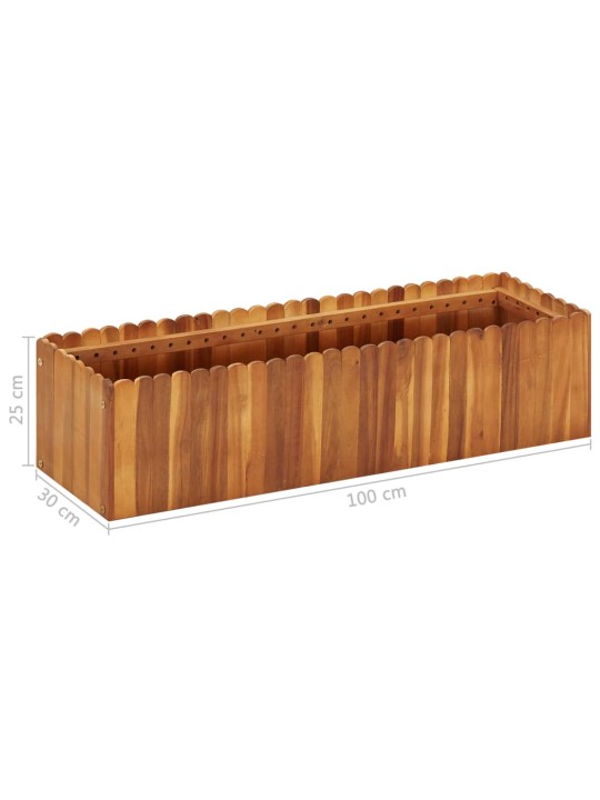 Zahradní vyvýšený záhon 100 x 30 x 25 cm masivní akáciové dřevo