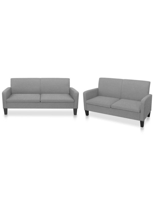 2dílná sedací souprava textil světle šedá