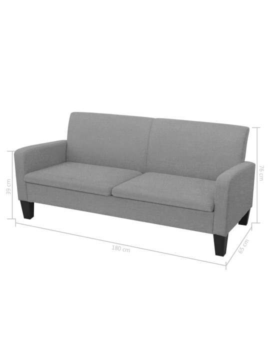 2dílná sedací souprava textil světle šedá