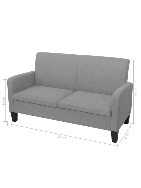 2dílná sedací souprava textil světle šedá